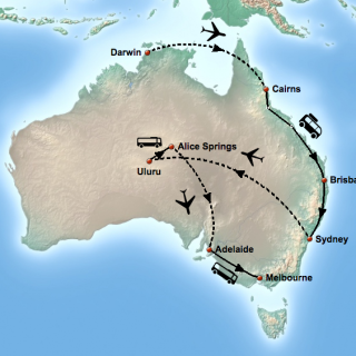 Reiseroute Australien
